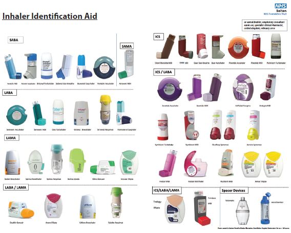 Printable Respiratory Inhaler Chart