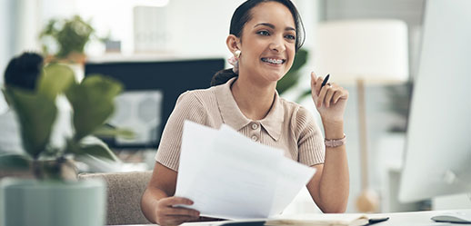 image of a young female professional in the workplace